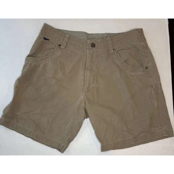 Kuhl Other - Kuhl Vintage Patina Dye Mens 32 Cargo Shorts Cotton Nylon Khaki Hiking Outdoor